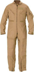 PROPPER - Size 52 Long, Tan, Zipper Front, Flame Resistant Coveralls - Nomex, Open Wrists and Ankles, 6 Pockets - Makers Industrial Supply