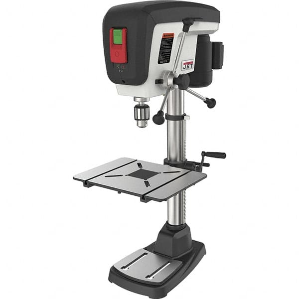 Jet - 15" Swing, Step Pulley Drill Press (Woodworking) - 16 Speed, 3/4 hp, Single Phase - Makers Industrial Supply