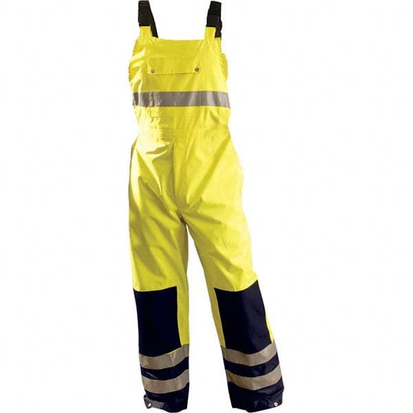 OccuNomix - Size S Hi-Viz Yellow Waterproof Bib Overall - Makers Industrial Supply