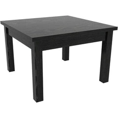 ALERA - 20" Long x 23.63" Wide x 20.38" High Stationary Reception Table - 1" Thick, Black, Wood Grain Laminate - Makers Industrial Supply