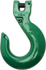 Campbell - 3/8" Chain Diam, 100 Chain Grade Clevis Hook - 8,800 Lb Capacity, 1/2" ID, 1/2" Pin Diam, 1-15/32" Hook Throat - Makers Industrial Supply