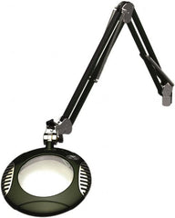 O.C. White - 43 Inch, Spring Suspension, Clamp on, LED, Racing Green, Magnifying Task Light - 8 Watt, 7.5 and 15 Volt, 2x Magnification, 6 Inch Long - Makers Industrial Supply