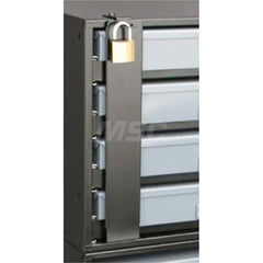 Platt & LaBonia - Cabinet Components & Accessories; Type: Lock Bar System ; For Use With: 4 Drawer Heavy-Duty & 4 Tier Racks; PL-BB-4; PL-BB-3; PL-BB-2; PL-4BB Cabinets ; Color: Black ; Material: Steel ; Width (Inch): 2-5/8 ; Depth (Inch): 1/2 - Exact Industrial Supply