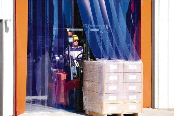 Clearway Door - 5' Door Width x 7' Door Height Flexible PVC Standard Strip Door Kit - 8" Strip Width x 0.08" Strip Thickness, Clear, 50% Overlap - Makers Industrial Supply