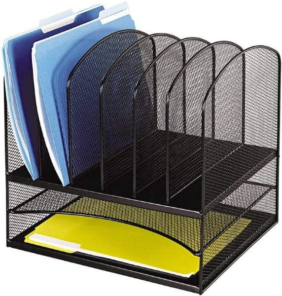 Safco - Black Combination File Sorter - Steel, Mesh - Makers Industrial Supply