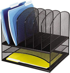 Safco - Black Combination File Sorter - Steel, Mesh - Makers Industrial Supply