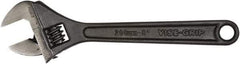 Irwin - 1-1/8" Jaw Capacity, 8" Standard Adjustable Wrench - Chrome Vanadium Steel, Black Finish - Makers Industrial Supply