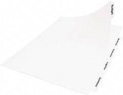 Office Essentials - 11 x 8 1/2" 1 to 5" Label, 5 Tabs, 3-Hole Punched, Customizable Divider - White - Makers Industrial Supply