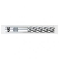 1 Dia. x 6-1/2 Overall Length 4-Flute Square End HSS-CO SE End Mill-Round Shank-Center Cutting-TiCN - Makers Industrial Supply