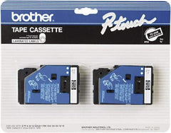 Brother - 3/8" Wide x 300" Long, Black Tape Cassette - For Label Maker - Makers Industrial Supply