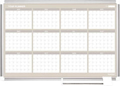 MasterVision - 36" High x 48" Wide Magnetic Dry Erase Calendar - Steel - Makers Industrial Supply