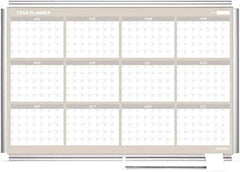 MasterVision - 36" High x 36" Wide Magnetic Dry Erase Calendar - Steel - Makers Industrial Supply