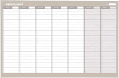 MasterVision - 24" High x 36" Wide Magnetic Dry Erase Calendar - Steel - Makers Industrial Supply