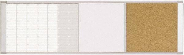 MasterVision - 18" High x 48" Wide Combination, Bulletin/Magnetic Dry Erase - Steel - Makers Industrial Supply