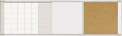 MasterVision - 18" High x 48" Wide Combination, Bulletin/Magnetic Dry Erase - Steel - Makers Industrial Supply