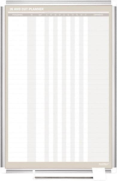 MasterVision - 24" High x 36" Wide Magnetic Dry Erase In/Out - Steel - Makers Industrial Supply