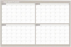 MasterVision - 24" High x 36" Wide Magnetic Dry Erase Calendar - Steel - Makers Industrial Supply