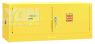 Piggyback Storage Cabinet - #5471 - 43 x 18 x 18" - 12 Gallon - w/2 door manual close - Yellow Only - Makers Industrial Supply