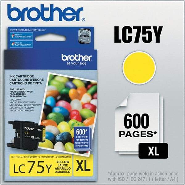 Brother - Yellow Ink Cartridge - Use with Brother MFC-J280W, J425W, J430W, J435W, J5910DW, J625DW, J6510DW, J6710DW, J6910DW, J825DW, J835DW - Makers Industrial Supply