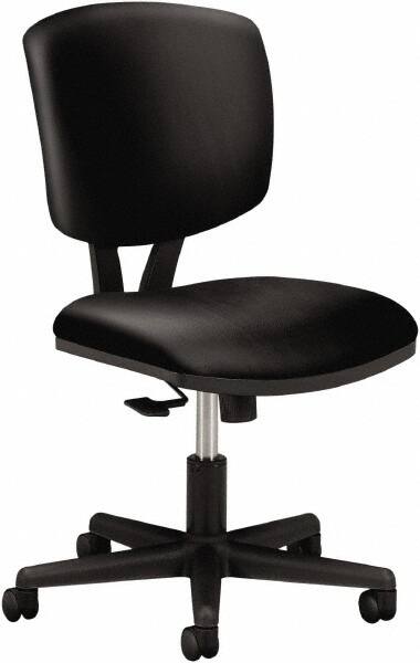 Hon - 40" High Task Chair - 25" Wide x 25-3/4" Deep, Leather Seat, Black - Makers Industrial Supply