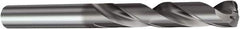 Sandvik Coromant - 11mm 140° Spiral Flute Solid Carbide Screw Machine Drill Bit - TiAlN Finish, Right Hand Cut, 2.1654" Flute Length, 4.0158" OAL, Split Point, Straight Shank, Through Coolant - Makers Industrial Supply