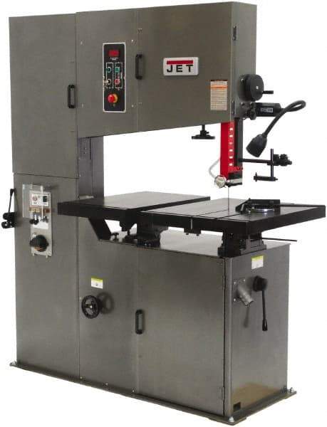 Jet - 36" Throat Capacity, Variable Speed Pulley Vertical Bandsaw - 50 to 410 & 54 to 4,925 SFPM, 3 hp, Three Phase - Makers Industrial Supply