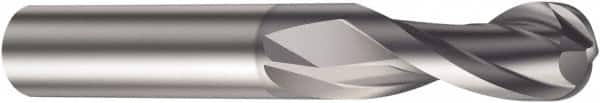 Sandvik Coromant - 12mm Diam, 22mm LOC, Solid Carbide Ball End Mill - AlCrN Finish, 83mm OAL, 12mm Shank Diam, Ball Flute - Makers Industrial Supply