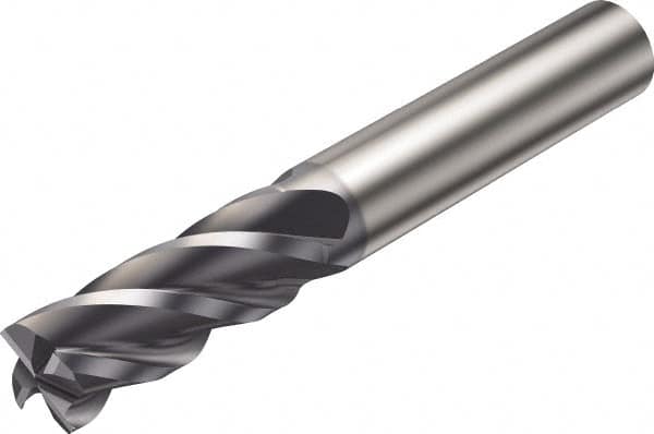 Sandvik Coromant - 5mm, 4 Flute, Solid Carbide, Corner Radius End Mill - 57mm OAL, 38° Helix, Right Hand Flute, 11mm LOC, Right Hand Cut - Makers Industrial Supply