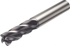 Sandvik Coromant - 5mm, 4 Flute, Solid Carbide, Corner Radius End Mill - 57mm OAL, 38° Helix, Right Hand Flute, 11mm LOC, Right Hand Cut - Makers Industrial Supply