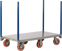 Little Giant - 3,600 Lb Capacity Steel Pipe Stake Truck - Steel Deck, 30" OAW, 60" Platform Length, Polyurethane Casters - Makers Industrial Supply