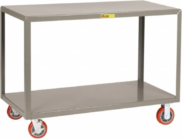 Little Giant - Mobile Table - Steel, Gray, 48" Long x 30" Deep x 34" High - Makers Industrial Supply