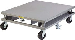 Little Giant - 3,600 Lb Capacity Steel Pallet Dolly with Fork Pockets - 48" Long x 40" Wide x 14-1/4" High, 6" Phenolic Wheels - Makers Industrial Supply