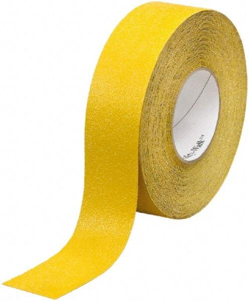 Ability One - Yellow Solid Color Anti-Slip Vinyl Tape - 4" Wide x 60' Long x 0.036" Thick, General Traffic - Makers Industrial Supply