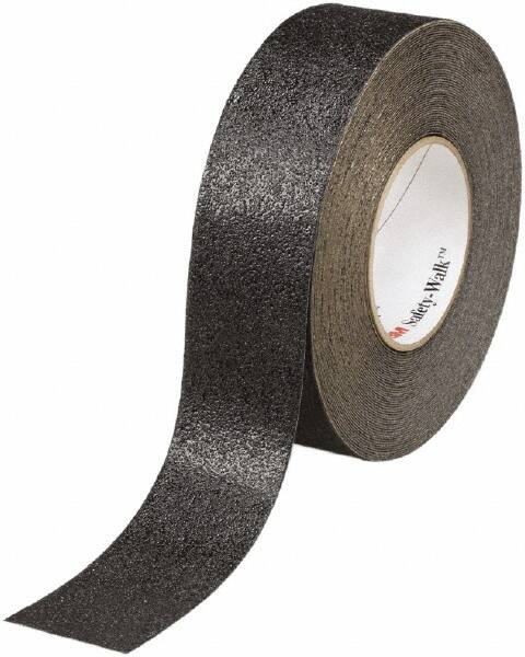 Ability One - Black Solid Color Anti-Slip Vinyl Tape - 2" Wide x 60' Long x 0.036" Thick, General Traffic - Makers Industrial Supply