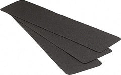 Ability One - 24"x 6" Vinyl Adhesive Plain Surface Stair Treads - Black, Resin - Makers Industrial Supply