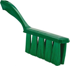 Vikan - 3.9" Bristle Length, Polyester Cleaning & Finishing Brush - 3" Long x 1-1/2" Wide Head, 13" OAL, Easy Grip Handle, Green, Polypropylene Block - Makers Industrial Supply