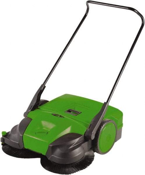 Bissell - 38" Sweeping Width, Triple Brush Sweeper - Self Propelled, Plastic Wheels, Nylon Bristles, 13 Gal Capacity - Makers Industrial Supply