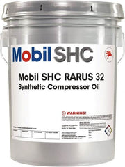 Mobil - 5 Gal Pail, ISO 32, Air Compressor Oil - 30.6 Viscosity (cSt) at 40°C, 5.6 Viscosity (cSt) at 100°C - Makers Industrial Supply