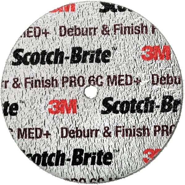 3M - 3" Medium Grade Ceramic Deburring Disc - 3/8" Center Hole, Holder Required - Makers Industrial Supply