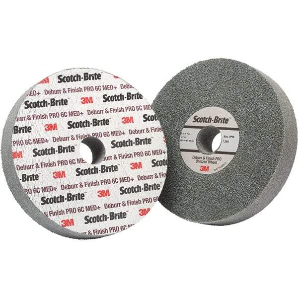 3M - 6" Medium Grade Ceramic Deburring Disc - 1" Center Hole, Holder Required - Makers Industrial Supply