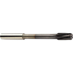 Chucking Reamer: 0.5118″ Dia, 5.1181″ OAL, 1.126″ Flute Length, Straight Shank, Solid Carbide 6 Flute, RH