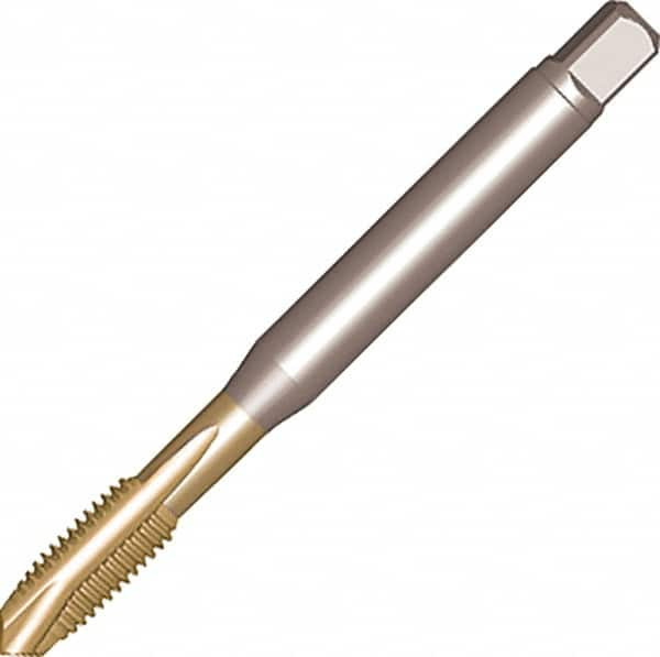 Sandvik Coromant - 7/8-14 UNF, 4 Flute, High Speed Steel Spiral Point Tap - Plug Chamfer, Right Hand Thread, 140mm OAL, 34mm Thread Length, 18mm Shank Diam, 2B Class of Fit, Series CoroTap 200 - Exact Industrial Supply