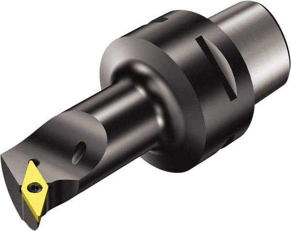 Sandvik Coromant - Right Hand Cut, Size C4, VBMT 11 02 04 & VBMT 2(1.5)1 Insert Compatiblity, Internal Modular Turning & Profiling Cutting Unit Head - 15mm Ctr to Cutting Edge, 80mm Head Length, Through Coolant, Series CoroTurn 107 - Makers Industrial Supply