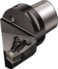 Sandvik Coromant - Left Hand Cut, Size C4, CNGQ 12 07 08 & CNGQ 452 Insert Compatiblity, External Modular Turning & Profiling Cutting Unit Head - 27mm Ctr to Cutting Edge, 50mm Head Length, Through Coolant, Series T-Max P - Makers Industrial Supply