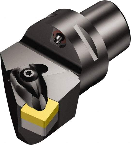 Sandvik Coromant - Left Hand Cut, Size C4, SNMG 12 04 08 & SNMG 432 Insert Compatiblity, External Modular Turning & Profiling Cutting Unit Head - 27mm Ctr to Cutting Edge, 53.05mm Head Length, Through Coolant, Series T-Max P - Makers Industrial Supply