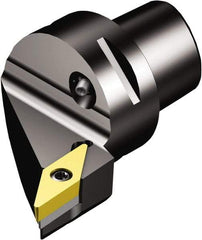 Sandvik Coromant - Left Hand Cut, Size C3, VBMT 11 02 04 & VBMT 2(1.5)1 Insert Compatiblity, Internal Modular Turning & Profiling Cutting Unit Head - 22mm Ctr to Cutting Edge, 40mm Head Length, Through Coolant, Series CoroTurn 107 - Makers Industrial Supply