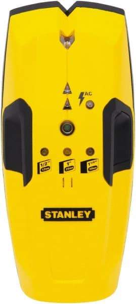 Stanley - 1-1/2" Deep Scan Stud Finder - 9V Battery, Wood, Metal - Makers Industrial Supply