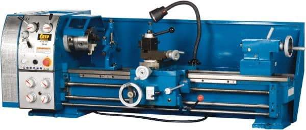 Enco - 13" Swing, 40" Between Centers, 220 Volt, Single Phase Bench Lathe - 5MT Taper, 1-1/2 hp, 65 to 1,810 RPM, 1-1/2" Bore Diam, 750mm Deep x 580mm High x 1,676mm Long - Makers Industrial Supply