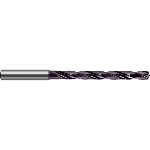 17/32″ Dia. × 14 mm Shank × 133 mm Flute Length × 182 mm OAL, 7xD, 140°, nano-FIREX, 2 Flute, Coolant Thru, Solid Carbide Drill - Exact Industrial Supply