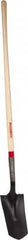 Razor-Back - 12" High x 5-3/4" Wide Tapered Steel Shovel - 48" Long Wood Straight Handle, Rolled - Makers Industrial Supply